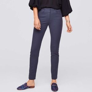 LOFT skinny bi-stretch ankle pants gray blue sz 6